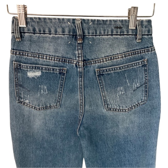 HABITUAL Wide Leg High Rise Crop Distressed Jeans Size 14 - Picture 13 of 16